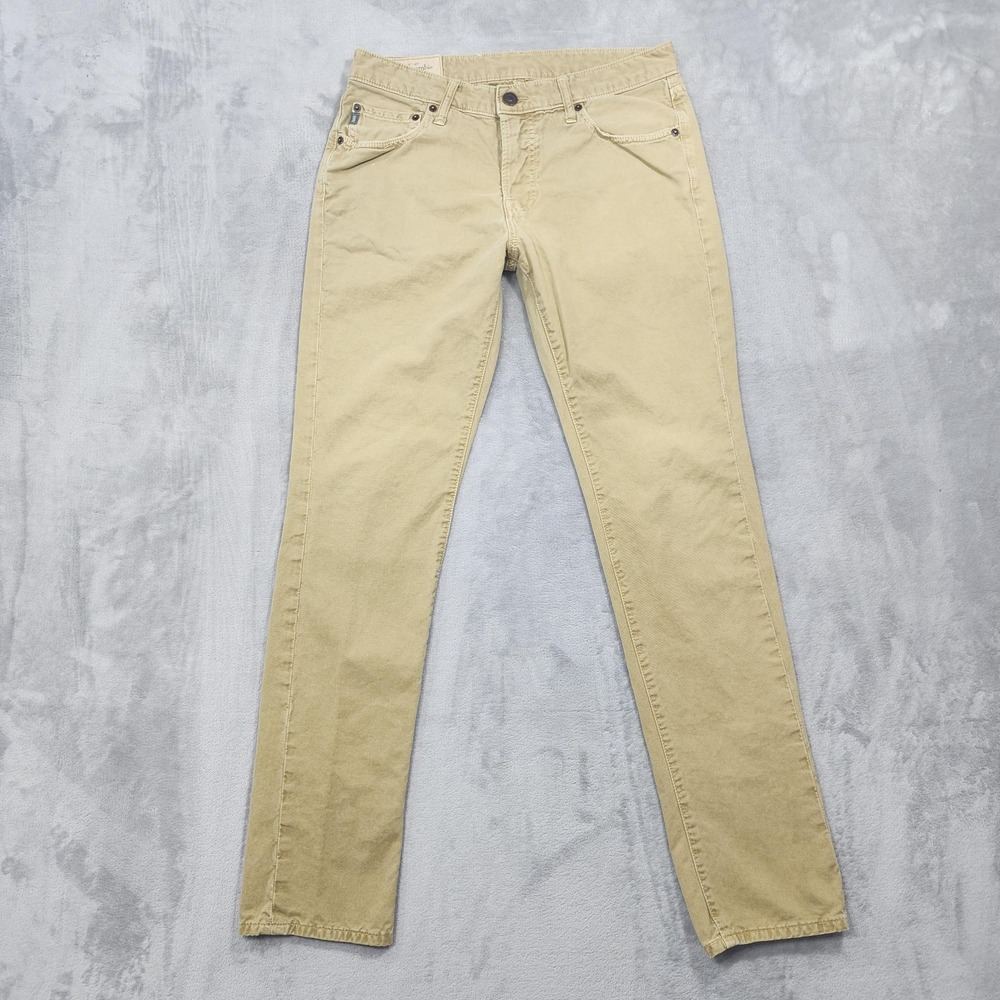 Abercrombie & Fitch Jeans Mens 32x32 Beige Khaki Slim Straight Cotton Denim